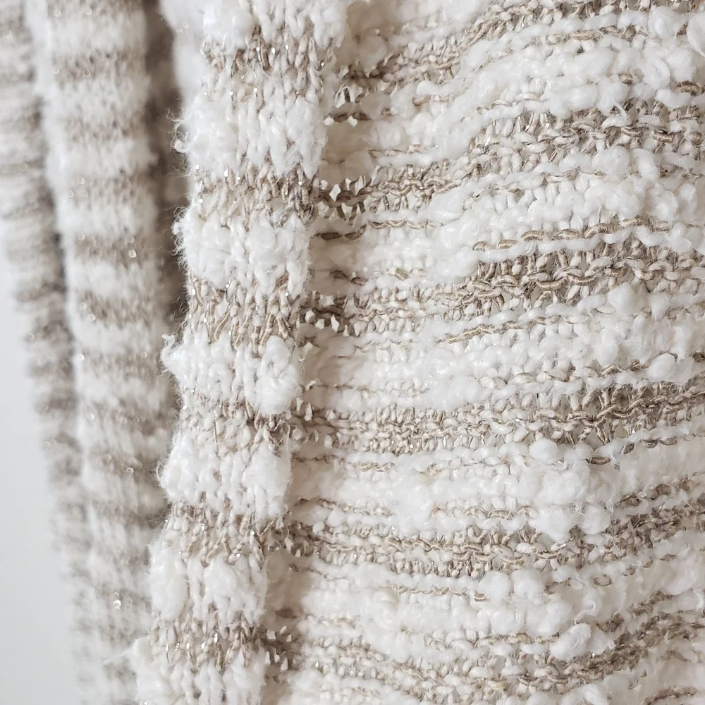 Anthropologie Moth Sparkle Knit Hooded Cardigan Size Medium